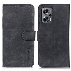 Handytasche Stand Schutzhülle Flip Leder Hülle K03Z für Xiaomi Redmi K50i 5G Schwarz