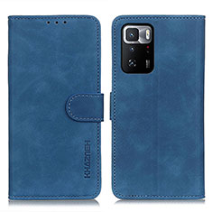 Handytasche Stand Schutzhülle Flip Leder Hülle K03Z für Xiaomi Redmi Note 10 Pro 5G Blau