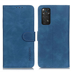 Handytasche Stand Schutzhülle Flip Leder Hülle K03Z für Xiaomi Redmi Note 11 4G (2022) Blau