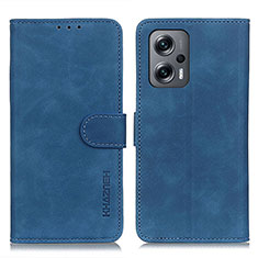 Handytasche Stand Schutzhülle Flip Leder Hülle K03Z für Xiaomi Redmi Note 11T Pro 5G Blau