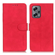 Handytasche Stand Schutzhülle Flip Leder Hülle K03Z für Xiaomi Redmi Note 11T Pro 5G Rot