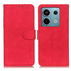 Handytasche Stand Schutzhülle Flip Leder Hülle K03Z für Xiaomi Redmi Note 13 Pro 5G Rot