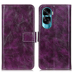 Handytasche Stand Schutzhülle Flip Leder Hülle K04Z für Huawei Honor 90 Lite 5G Violett