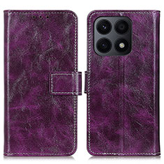 Handytasche Stand Schutzhülle Flip Leder Hülle K04Z für Huawei Honor X8a 4G Violett