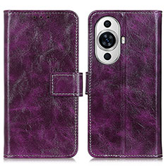 Handytasche Stand Schutzhülle Flip Leder Hülle K04Z für Huawei Nova 11 Pro Violett