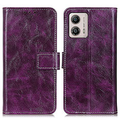 Handytasche Stand Schutzhülle Flip Leder Hülle K04Z für Motorola Moto G53j 5G Violett