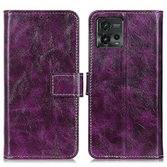 Handytasche Stand Schutzhülle Flip Leder Hülle K04Z für Motorola Moto G72 Violett