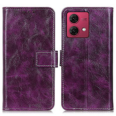 Handytasche Stand Schutzhülle Flip Leder Hülle K04Z für Motorola Moto G84 5G Violett