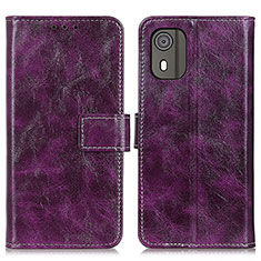 Handytasche Stand Schutzhülle Flip Leder Hülle K04Z für Nokia C02 Violett