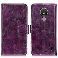 Handytasche Stand Schutzhülle Flip Leder Hülle K04Z für Nokia C21 Violett