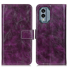 Handytasche Stand Schutzhülle Flip Leder Hülle K04Z für Nokia X30 5G Violett