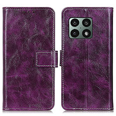 Handytasche Stand Schutzhülle Flip Leder Hülle K04Z für OnePlus 10 Pro 5G Violett