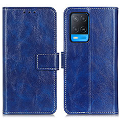 Handytasche Stand Schutzhülle Flip Leder Hülle K04Z für Oppo A54 4G Blau