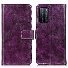 Handytasche Stand Schutzhülle Flip Leder Hülle K04Z für Oppo A56 5G Violett