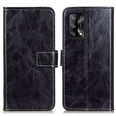 Handytasche Stand Schutzhülle Flip Leder Hülle K04Z für Oppo A95 4G Schwarz