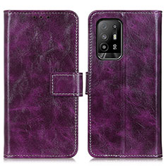 Handytasche Stand Schutzhülle Flip Leder Hülle K04Z für Oppo A95 5G Violett