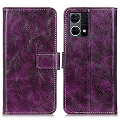 Handytasche Stand Schutzhülle Flip Leder Hülle K04Z für Oppo F21 Pro 4G Violett