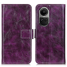 Handytasche Stand Schutzhülle Flip Leder Hülle K04Z für Oppo Reno10 5G Violett