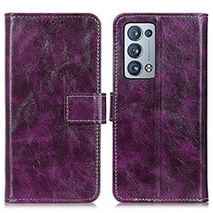 Handytasche Stand Schutzhülle Flip Leder Hülle K04Z für Oppo Reno6 Pro 5G Violett