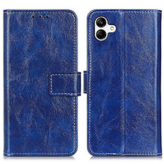 Handytasche Stand Schutzhülle Flip Leder Hülle K04Z für Samsung Galaxy A04 4G Blau