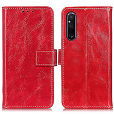 Handytasche Stand Schutzhülle Flip Leder Hülle K04Z für Sony Xperia 1 V Rot