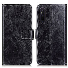 Handytasche Stand Schutzhülle Flip Leder Hülle K04Z für Sony Xperia 1 V Schwarz