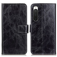 Handytasche Stand Schutzhülle Flip Leder Hülle K04Z für Sony Xperia 10 IV Schwarz