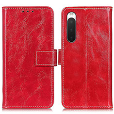 Handytasche Stand Schutzhülle Flip Leder Hülle K04Z für Sony Xperia 10 IV SOG07 Rot