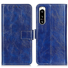 Handytasche Stand Schutzhülle Flip Leder Hülle K04Z für Sony Xperia 5 IV Blau