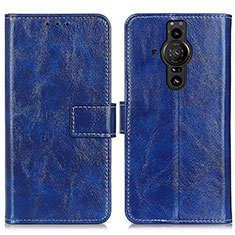 Handytasche Stand Schutzhülle Flip Leder Hülle K04Z für Sony Xperia PRO-I Blau