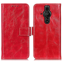 Handytasche Stand Schutzhülle Flip Leder Hülle K04Z für Sony Xperia PRO-I Rot