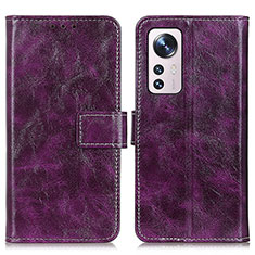 Handytasche Stand Schutzhülle Flip Leder Hülle K04Z für Xiaomi Mi 12 Pro 5G Violett