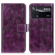Handytasche Stand Schutzhülle Flip Leder Hülle K04Z für Xiaomi Poco X4 Pro 5G Violett
