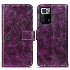 Handytasche Stand Schutzhülle Flip Leder Hülle K04Z für Xiaomi Redmi Note 10 Pro 5G Violett