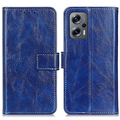 Handytasche Stand Schutzhülle Flip Leder Hülle K04Z für Xiaomi Redmi Note 11T Pro 5G Blau