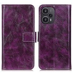 Handytasche Stand Schutzhülle Flip Leder Hülle K04Z für Xiaomi Redmi Note 12 Turbo 5G Violett