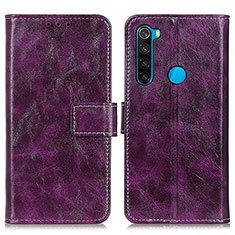 Handytasche Stand Schutzhülle Flip Leder Hülle K04Z für Xiaomi Redmi Note 8 (2021) Violett