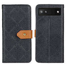 Handytasche Stand Schutzhülle Flip Leder Hülle K05Z für Google Pixel 6a 5G Schwarz