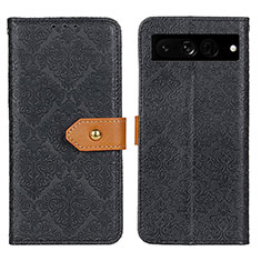 Handytasche Stand Schutzhülle Flip Leder Hülle K05Z für Google Pixel 7 Pro 5G Schwarz