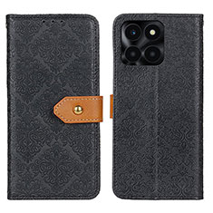 Handytasche Stand Schutzhülle Flip Leder Hülle K05Z für Huawei Honor X6a Schwarz