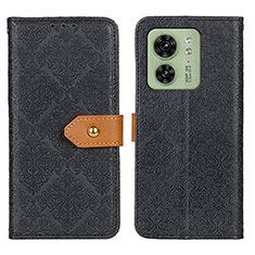 Handytasche Stand Schutzhülle Flip Leder Hülle K05Z für Motorola Moto Edge (2023) 5G Schwarz