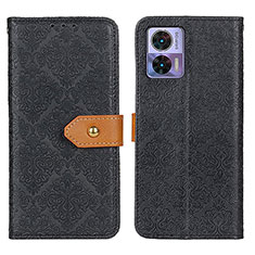 Handytasche Stand Schutzhülle Flip Leder Hülle K05Z für Motorola Moto Edge 30 Lite 5G Schwarz