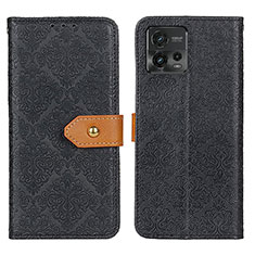 Handytasche Stand Schutzhülle Flip Leder Hülle K05Z für Motorola Moto G72 Schwarz