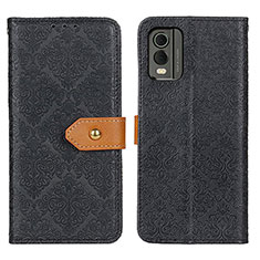 Handytasche Stand Schutzhülle Flip Leder Hülle K05Z für Nokia C32 Schwarz