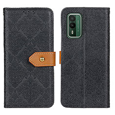 Handytasche Stand Schutzhülle Flip Leder Hülle K05Z für Nokia XR21 Schwarz