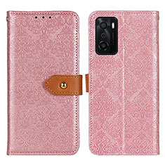 Handytasche Stand Schutzhülle Flip Leder Hülle K05Z für Oppo A55S 5G Rosa