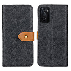 Handytasche Stand Schutzhülle Flip Leder Hülle K05Z für Oppo A55S 5G Schwarz