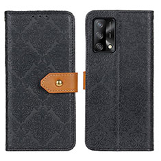 Handytasche Stand Schutzhülle Flip Leder Hülle K05Z für Oppo A74 4G Schwarz