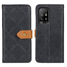 Handytasche Stand Schutzhülle Flip Leder Hülle K05Z für Oppo A95 5G Schwarz