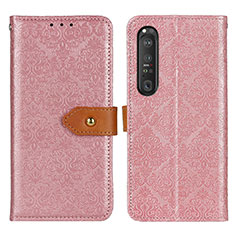 Handytasche Stand Schutzhülle Flip Leder Hülle K05Z für Sony Xperia 1 III Rosa